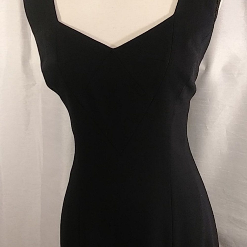 Liz Claiborne Black maxi dress with front …